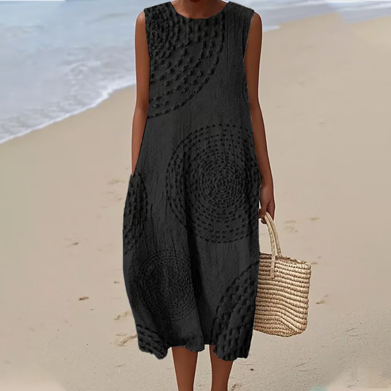 ⏳Begrenzte Zeit 50% Rabatt💥Ärmelloses Strandkleid mit gestickten Mustern