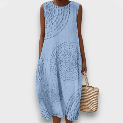 ⏳Begrenzte Zeit 50% Rabatt💥Ärmelloses Strandkleid mit gestickten Mustern