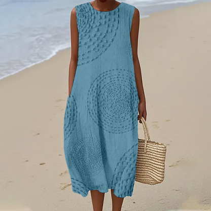 ⏳Begrenzte Zeit 50% Rabatt💥Ärmelloses Strandkleid mit gestickten Mustern